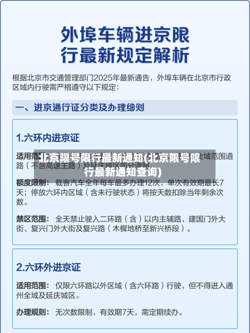 北京限号限行最新通知(北京限号限行最新通知查询)