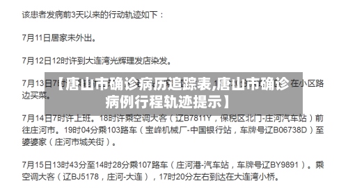 【唐山市确诊病历追踪表,唐山市确诊病例行程轨迹提示】-第2张图片