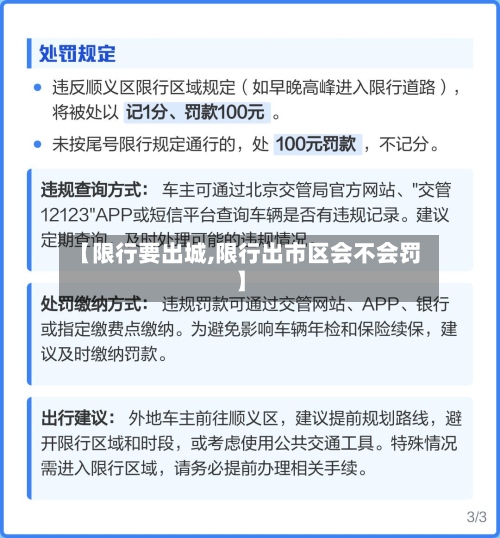 【限行要出城,限行出市区会不会罚】