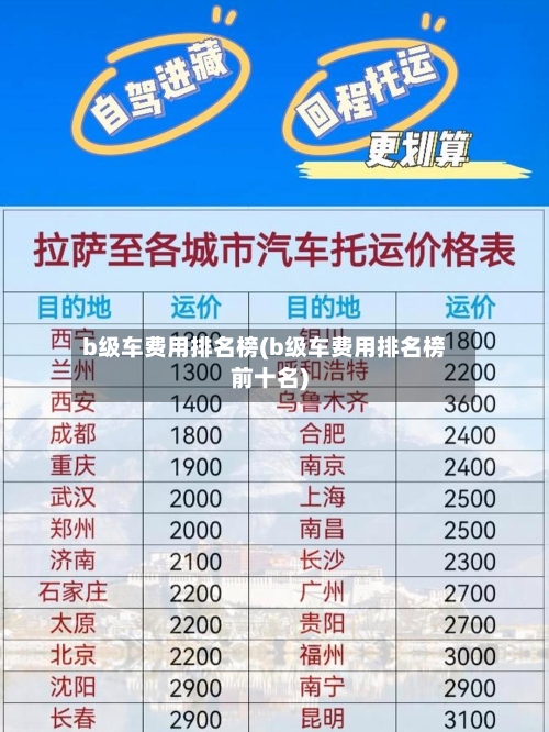 b级车费用排名榜(b级车费用排名榜前十名)