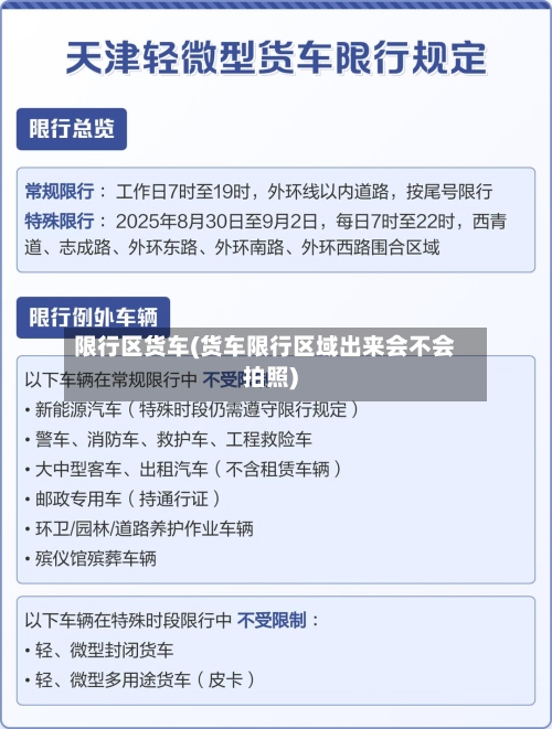 限行区货车(货车限行区域出来会不会拍照)-第3张图片