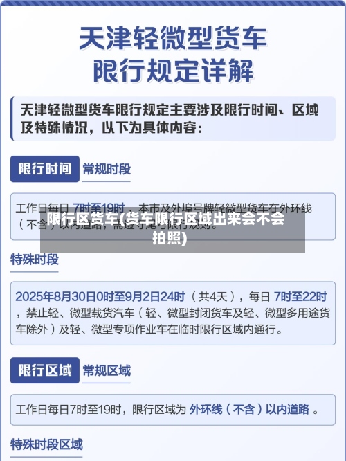 限行区货车(货车限行区域出来会不会拍照)