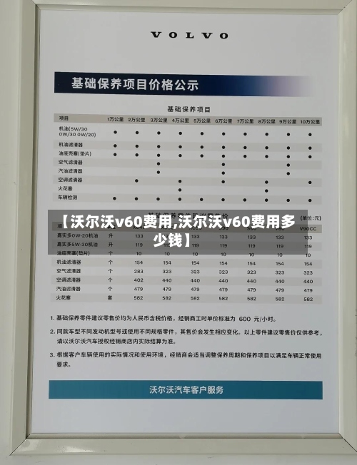 【沃尔沃v60费用,沃尔沃v60费用多少钱】-第3张图片
