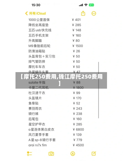 【摩托250费用,钱江摩托250费用】-第2张图片