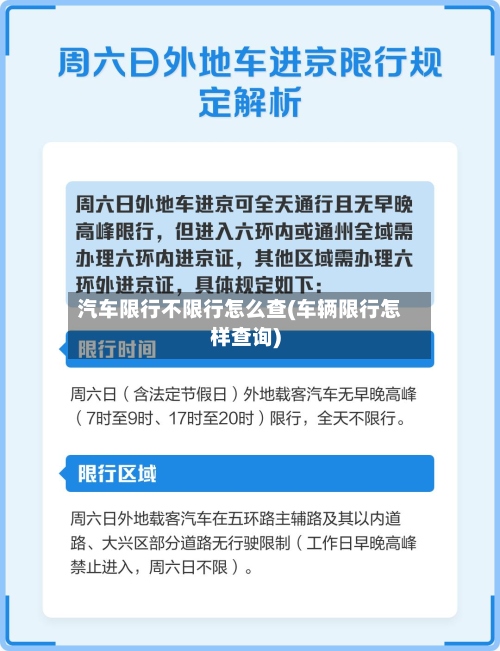 汽车限行不限行怎么查(车辆限行怎样查询)-第2张图片