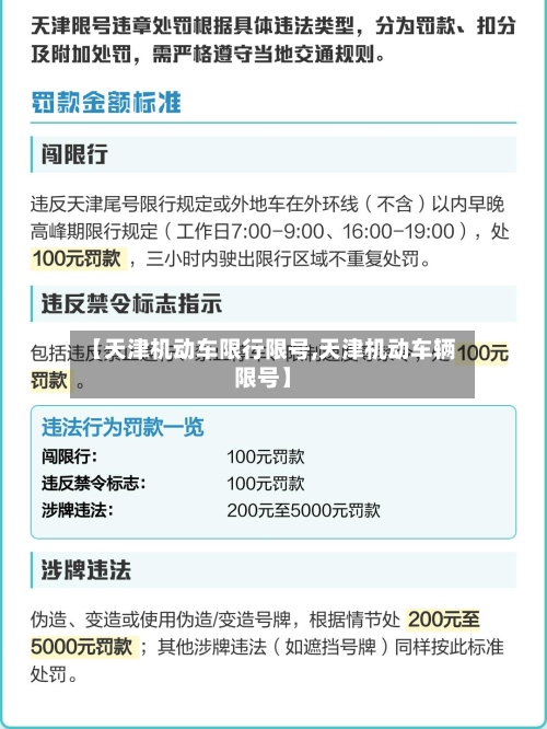 【天津机动车限行限号,天津机动车辆限号】-第2张图片