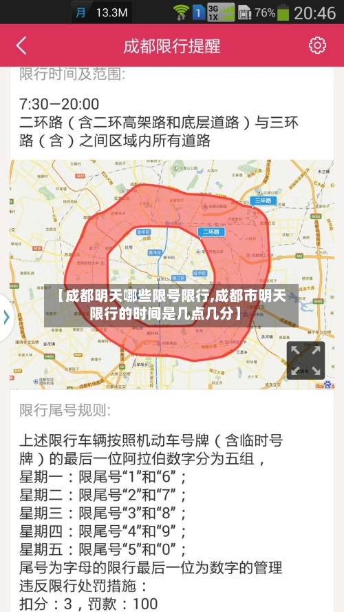 【成都明天哪些限号限行,成都市明天限行的时间是几点几分】-第2张图片