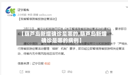 【葫芦岛新增确诊是哪的,葫芦岛新增确诊是哪的病例】