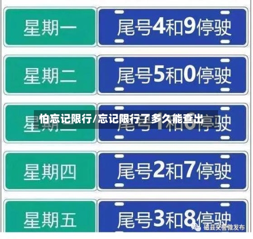 怕忘记限行/忘记限行了多久能查出