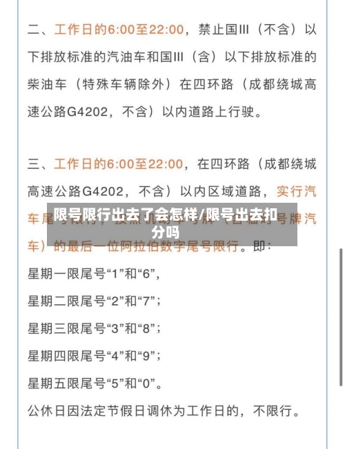 限号限行出去了会怎样/限号出去扣分吗