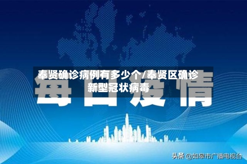 奉贤确诊病例有多少个/奉贤区确诊新型冠状病毒-第2张图片