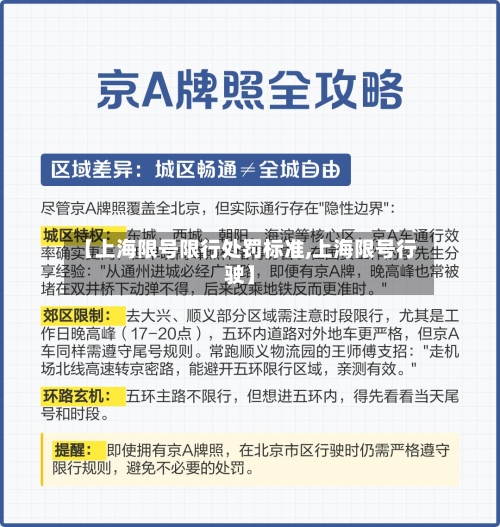 【上海限号限行处罚标准,上海限号行驶】