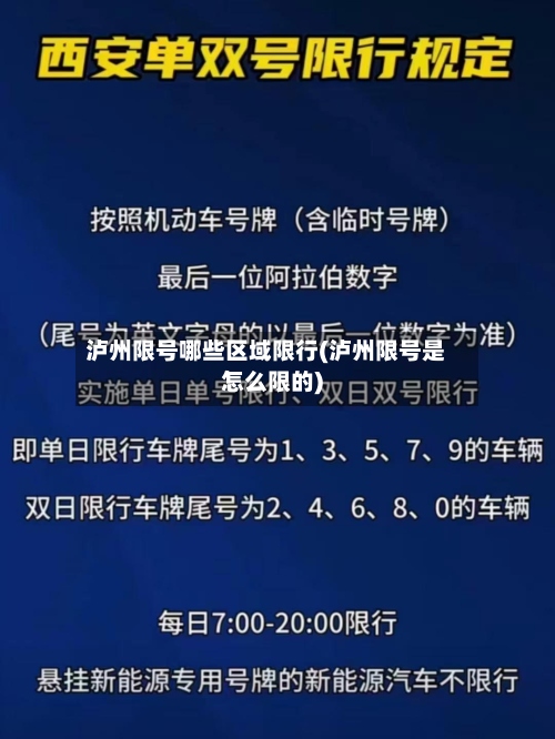 泸州限号哪些区域限行(泸州限号是怎么限的)