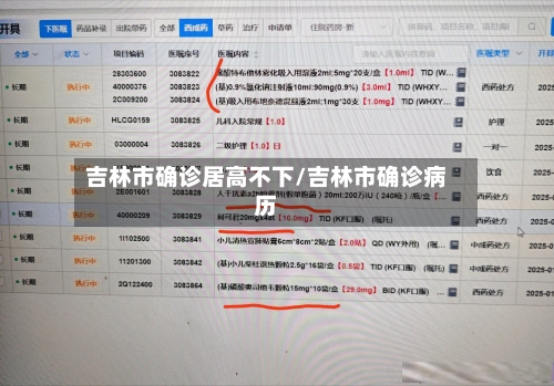 吉林市确诊居高不下/吉林市确诊病历