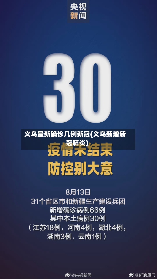 义乌最新确诊几例新冠(义乌新增新冠肺炎)