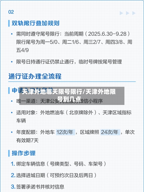 天津外地哪天限号限行/天津外地限号到几点-第2张图片