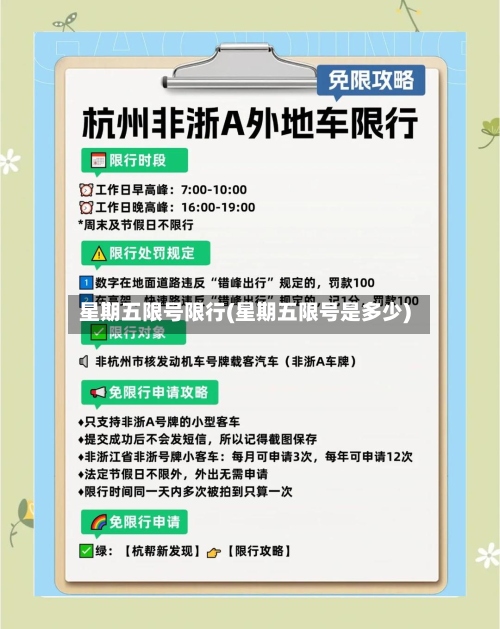 星期五限号限行(星期五限号是多少)