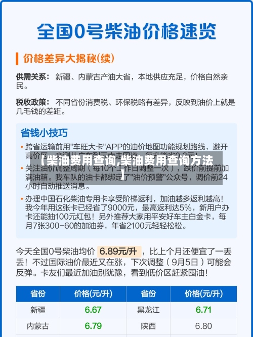 【柴油费用查询,柴油费用查询方法】-第2张图片
