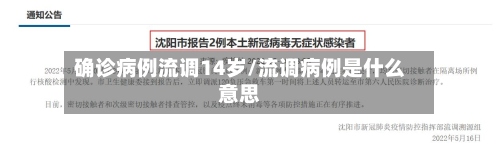 确诊病例流调14岁/流调病例是什么意思