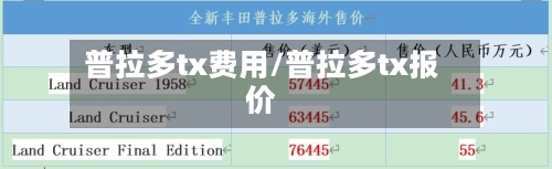 普拉多tx费用/普拉多tx报价-第2张图片
