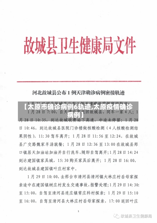 【太原市确诊病例6轨迹,太原疫情确诊病例】-第2张图片
