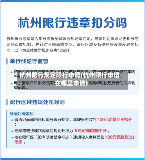 杭州限行规定限行申请(杭州限行申请在哪里申请)-第3张图片