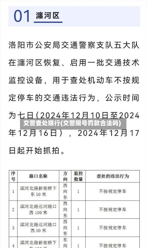交警查处限行(交警限号罚款合法吗)-第3张图片