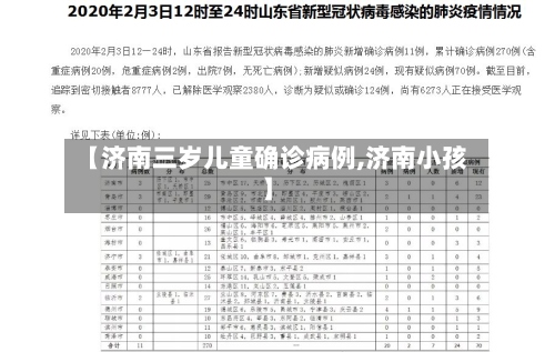 【济南三岁儿童确诊病例,济南小孩】-第2张图片