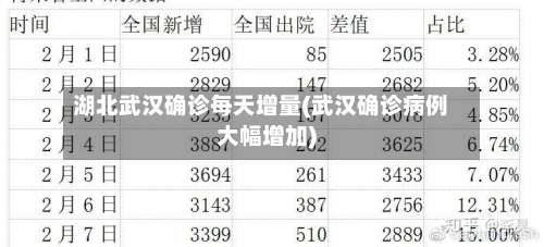 湖北武汉确诊每天增量(武汉确诊病例大幅增加)-第3张图片