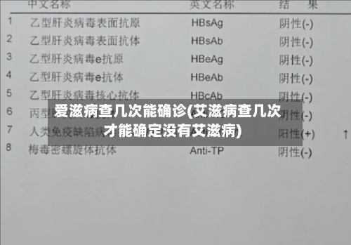 爱滋病查几次能确诊(艾滋病查几次才能确定没有艾滋病)-第3张图片