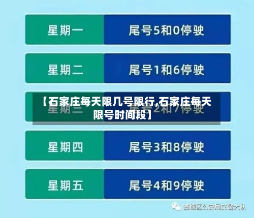 【石家庄每天限几号限行,石家庄每天限号时间段】