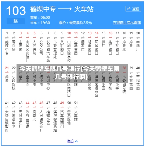 今天鹤壁车限几号限行(今天鹤壁车限几号限行啊)-第2张图片