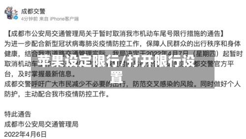 苹果设定限行/打开限行设置-第2张图片
