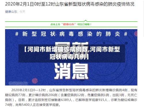 【河间市新增确诊病例数,河间市新型冠状病毒几例】