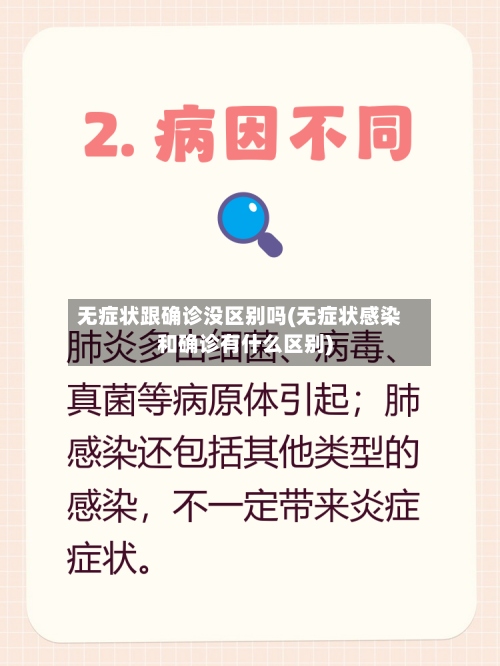 无症状跟确诊没区别吗(无症状感染和确诊有什么区别)