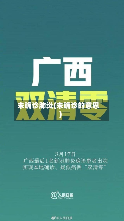 未确诊肺炎(未确诊的意思)-第2张图片