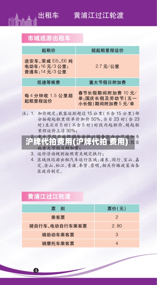 沪牌代拍费用(沪牌代拍 费用)