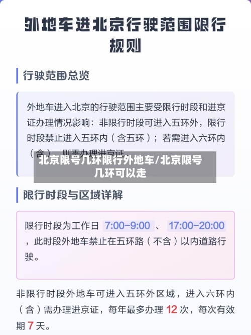 北京限号几环限行外地车/北京限号几环可以走