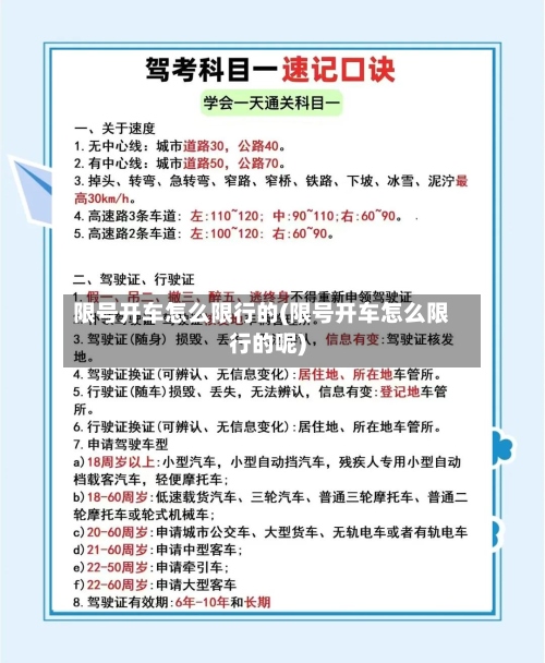 限号开车怎么限行的(限号开车怎么限行的呢)-第2张图片