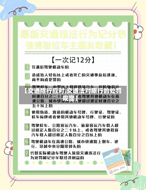 【交通限行应对,交通法对限行的处罚规定】-第2张图片