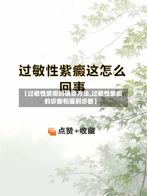 【过敏性紫癜的确诊方法,过敏性紫癜的诊断和鉴别诊断】-第2张图片