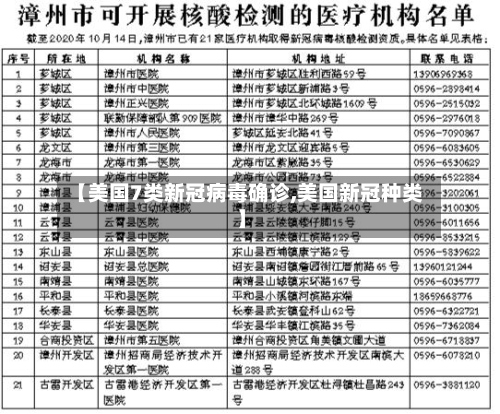 【美国7类新冠病毒确诊,美国新冠种类】