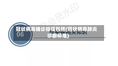 冠状病毒确诊指征包括(冠状病毒肺炎诊断标准)