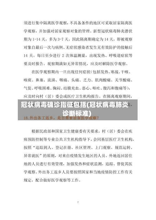冠状病毒确诊指征包括(冠状病毒肺炎诊断标准)-第2张图片