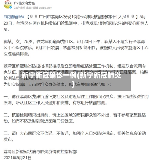 新宁新冠确诊一例(新宁新冠肺炎)-第3张图片