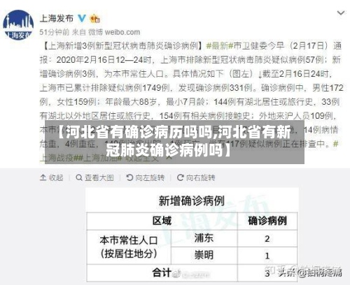 【河北省有确诊病历吗吗,河北省有新冠肺炎确诊病例吗】-第3张图片