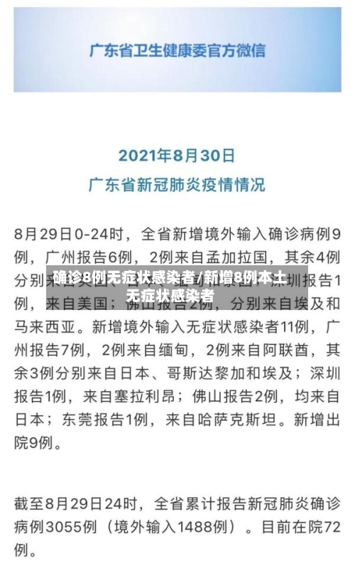 确诊8例无症状感染者/新增8例本土无症状感染者