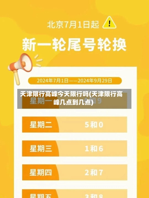天津限行高峰今天限行吗(天津限行高峰几点到几点)
