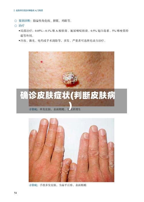 确诊皮肤症状(判断皮肤病)