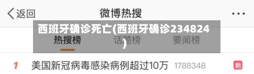 西班牙确诊死亡(西班牙确诊234824)